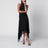 Robe longue Tish noire en cupro