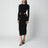 Abito midi nero con dettaglio cut-out in vita