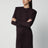 Robe longue Rouge Noir avec drapé à la taille