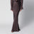Long rouge noir satin skirt