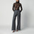 Graue Hose mit weitem Bein