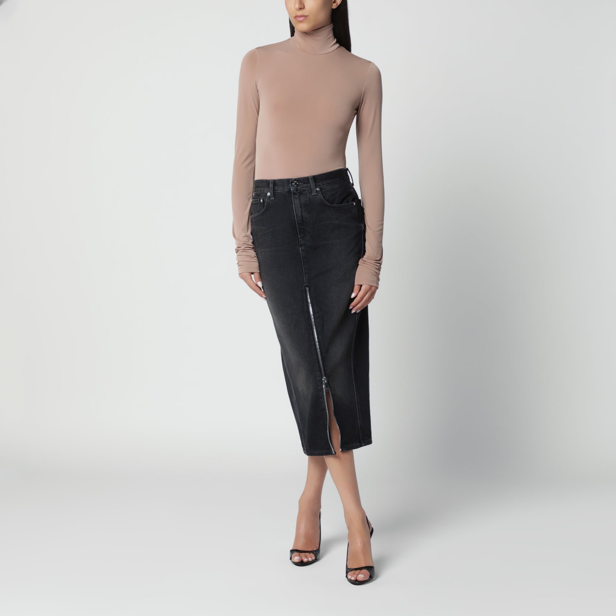 Body dolcevita rosa blush in jersey stretch