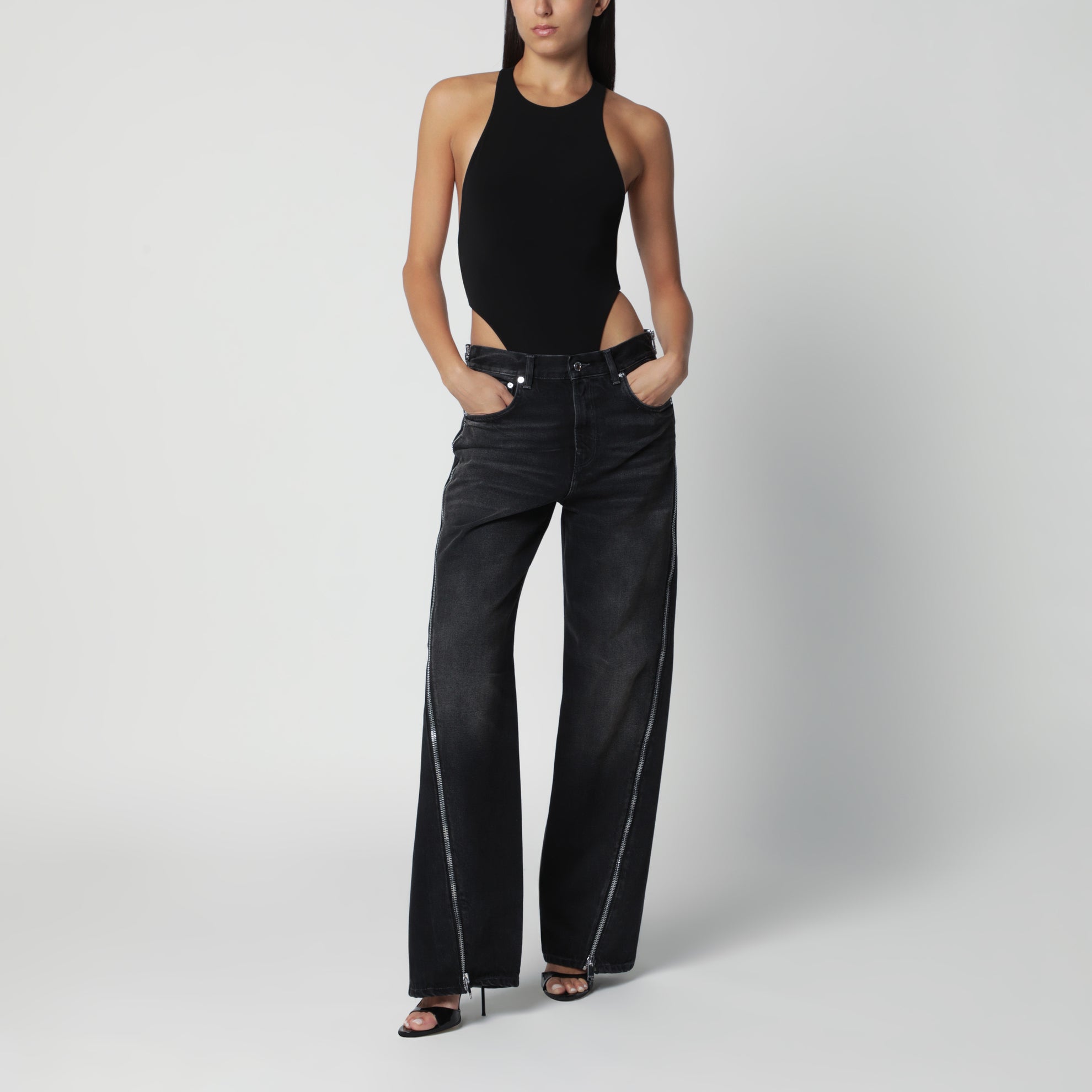 Black jersey bodysuit