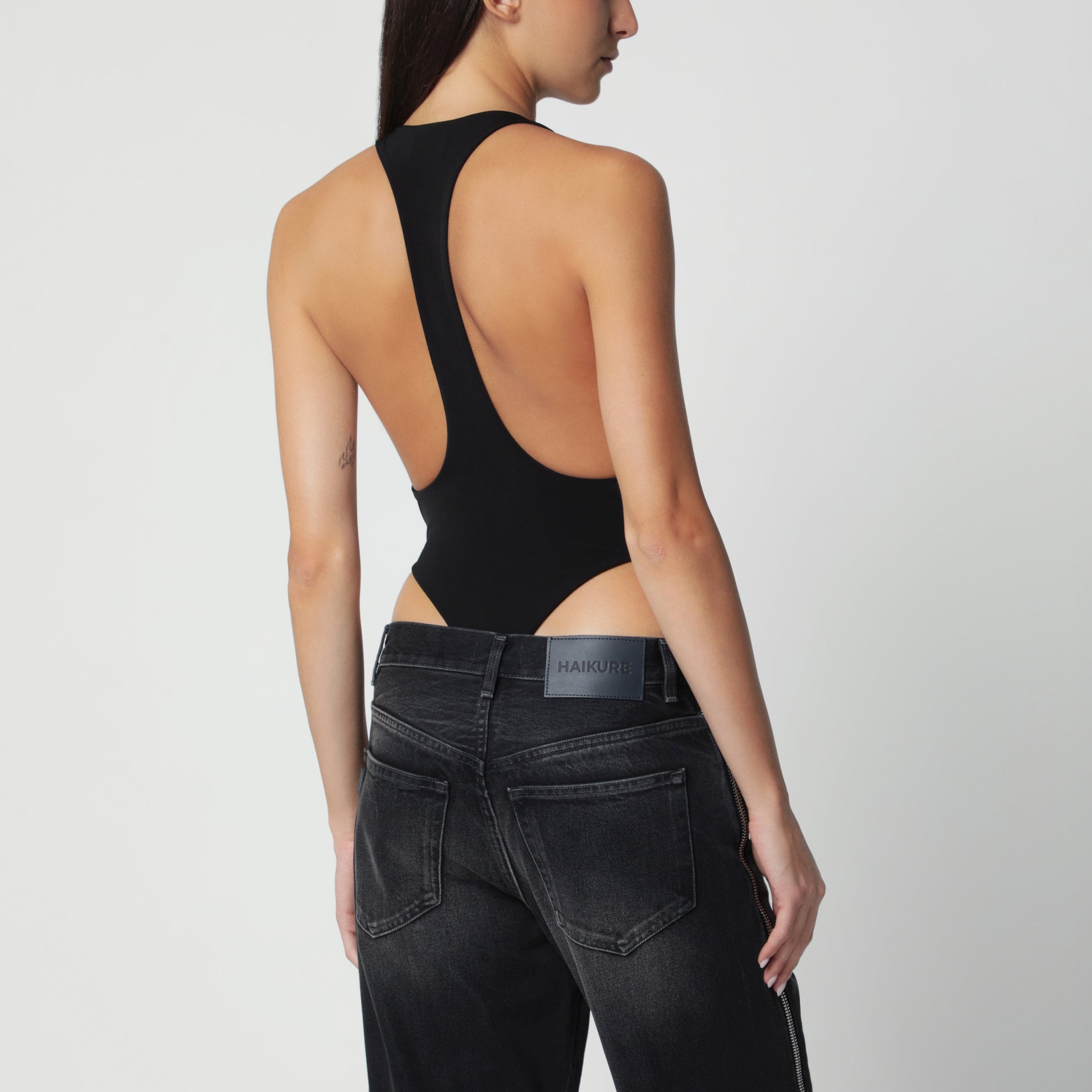 Black jersey bodysuit