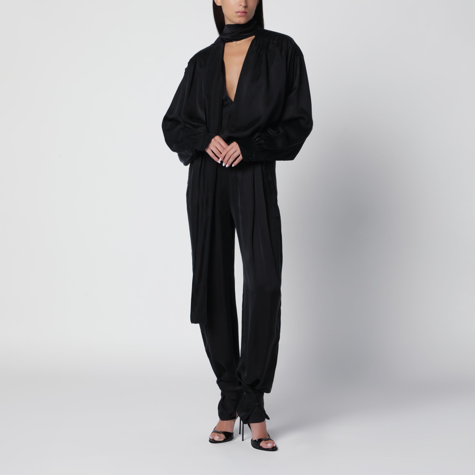 Bluse Mathilda schwarz aus Cupro