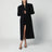 Cappotto monopetto nero con spalle strutturate