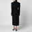 Cappotto monopetto nero con spalle strutturate