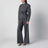 Coordinated belt jacket in grey mélange