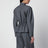 Coordinated belt jacket in grey mélange