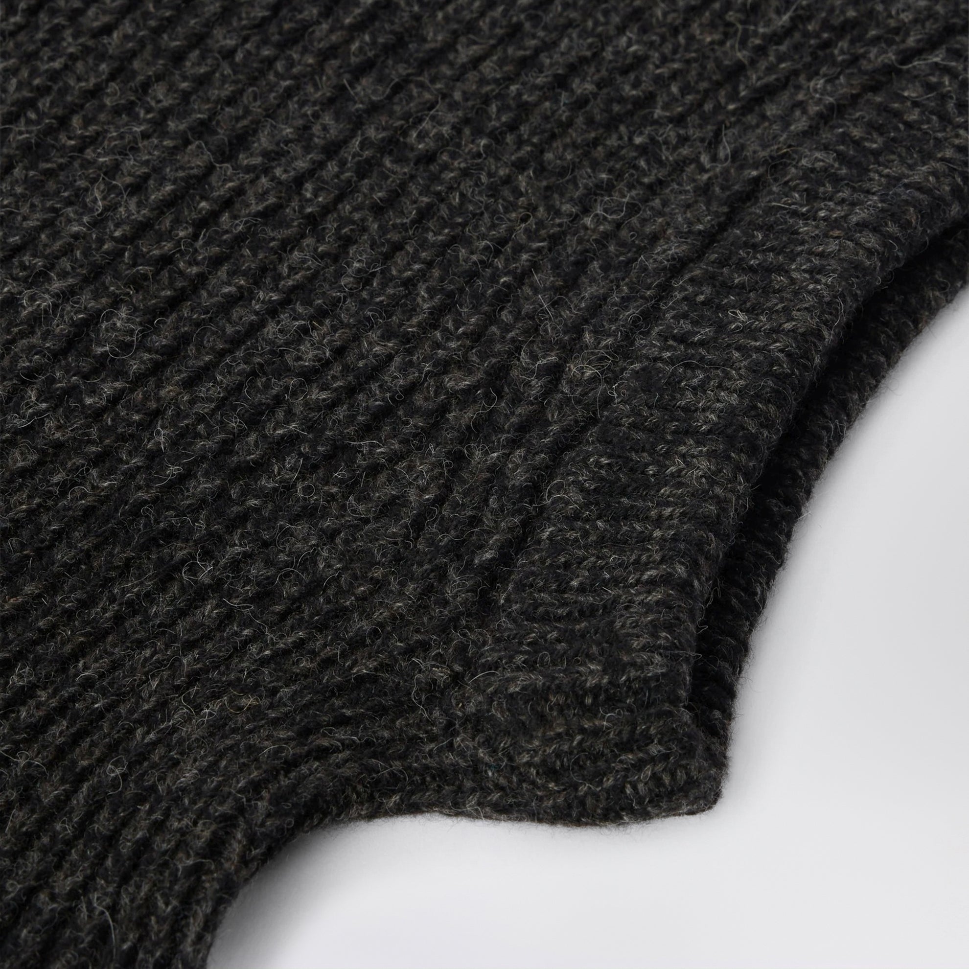 Balaclava in misto alpaca e yak nero e marrone
