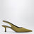 Olive green Tamara satin slingback pumps
