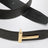 Reversible T-icon grained leather belt in brown and black
