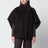 Cape marron en tissu Teddy d'alpaga et laine