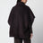 Mantella marrone in teddy di alpaca e lana