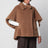 Kurzes Cape in Cammello aus Teddystoff
