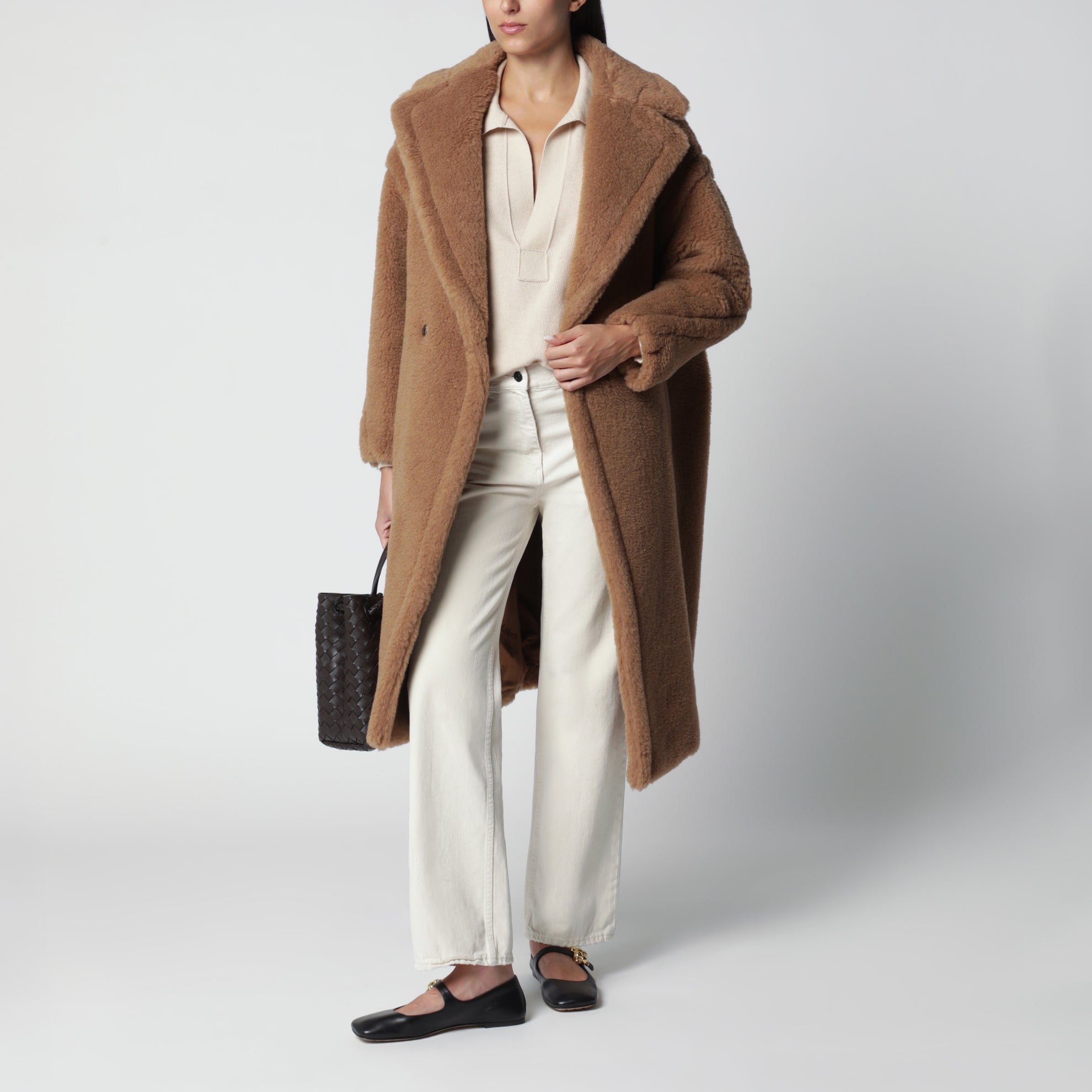 Camel-coloured Teddy Bear Icon Coat
