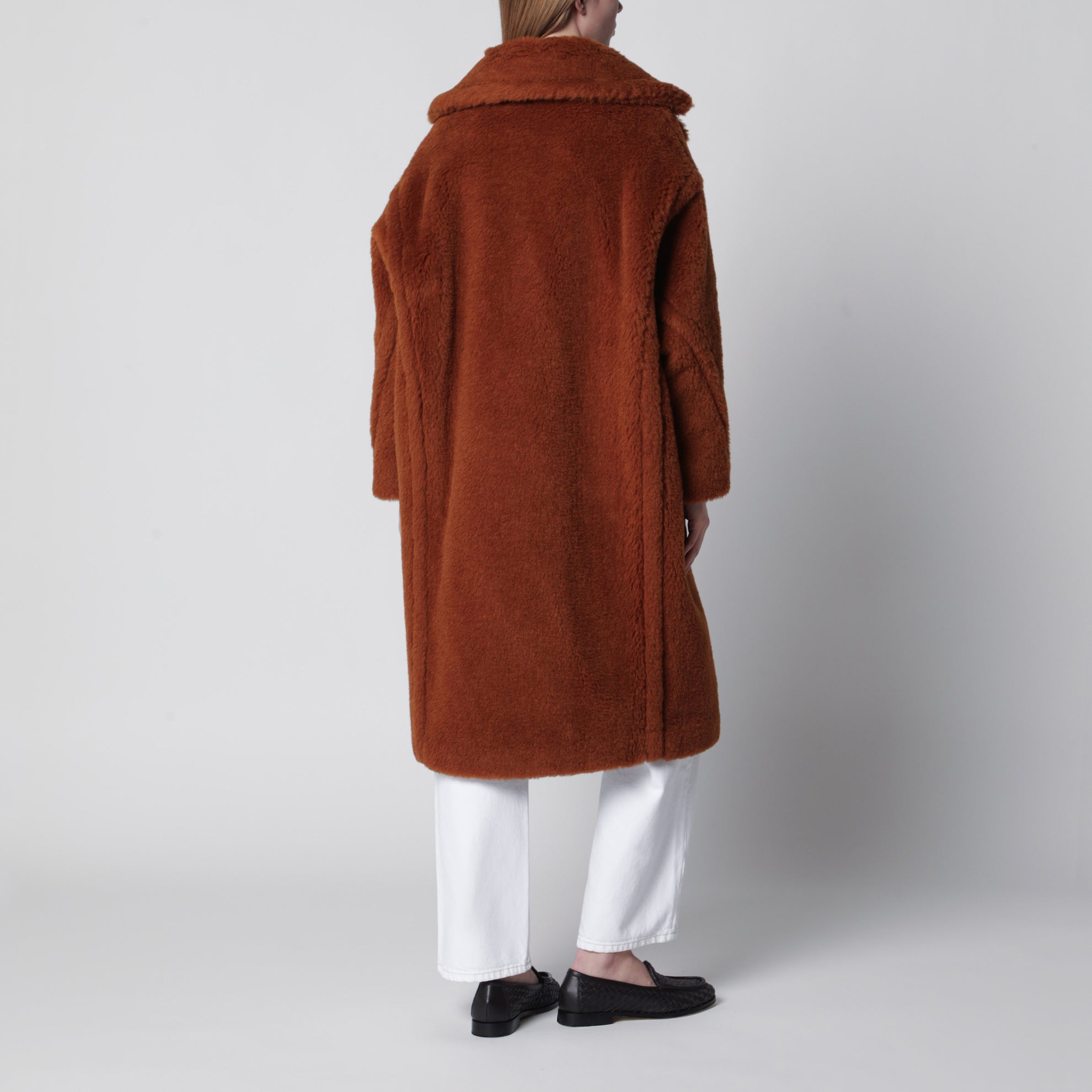 Teddy Bear Icon Coat marrone in alpaca e lana