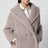 Teddy Bear Icon Coat in beige taupe alpaca and wool