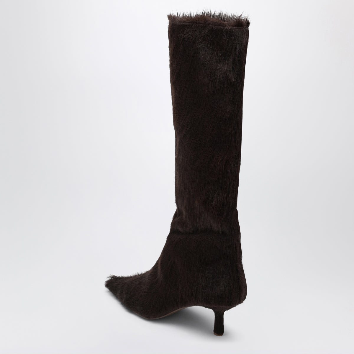 Brown Telkai boots in calf hair