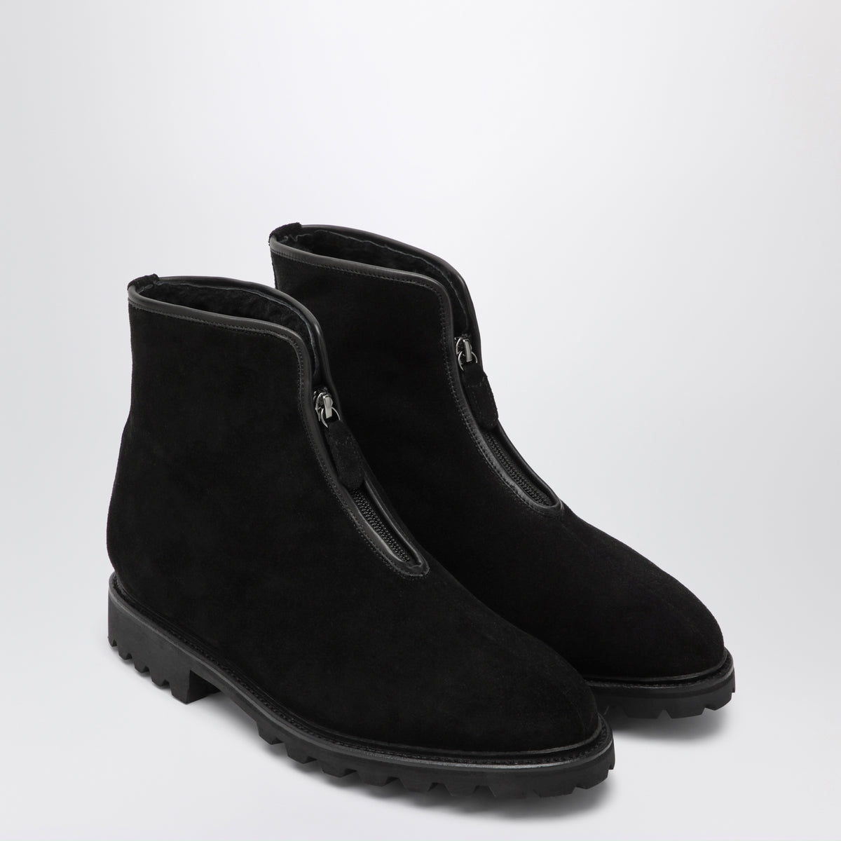 Black The Alpine Boot ankle boots in pebbled leather