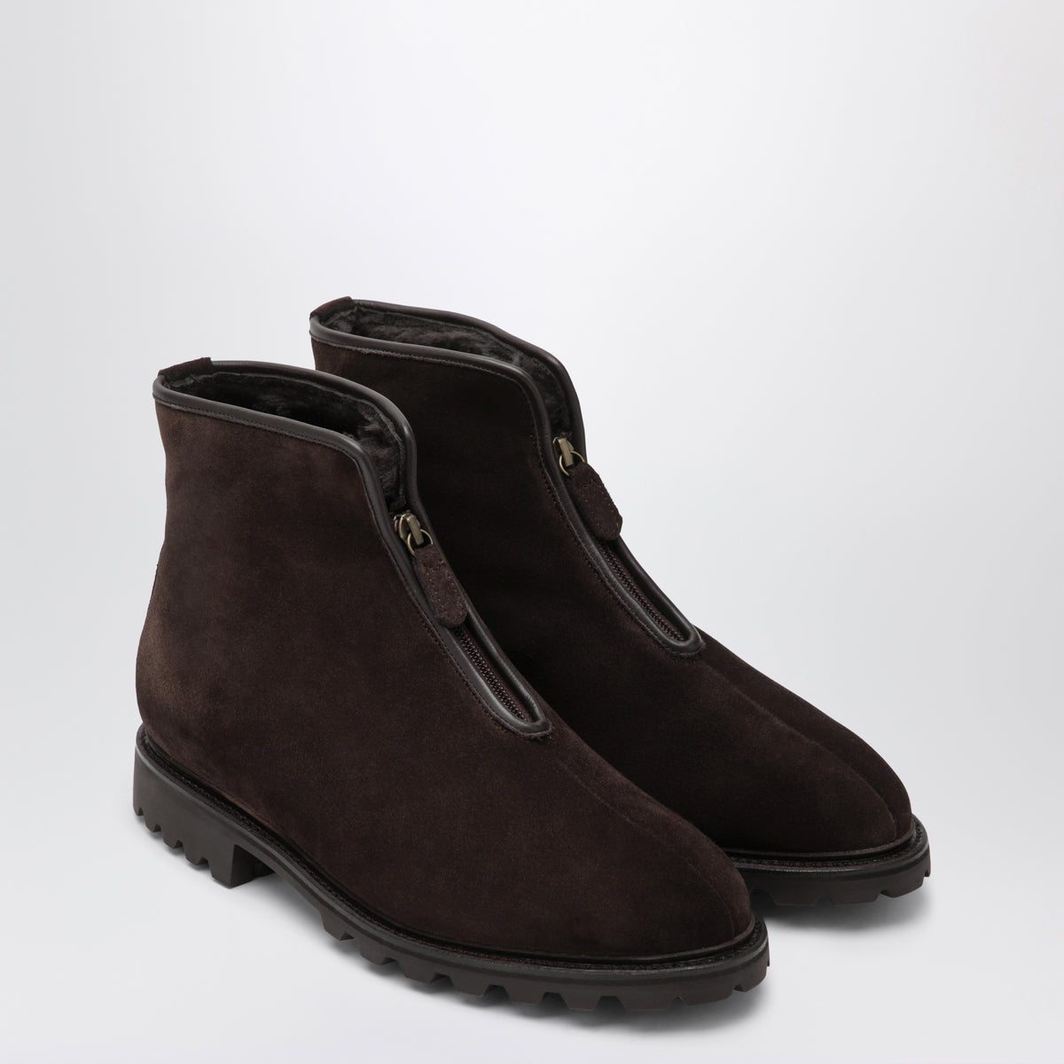 Brown The Alpine Boot ankle boots in pebbled leather