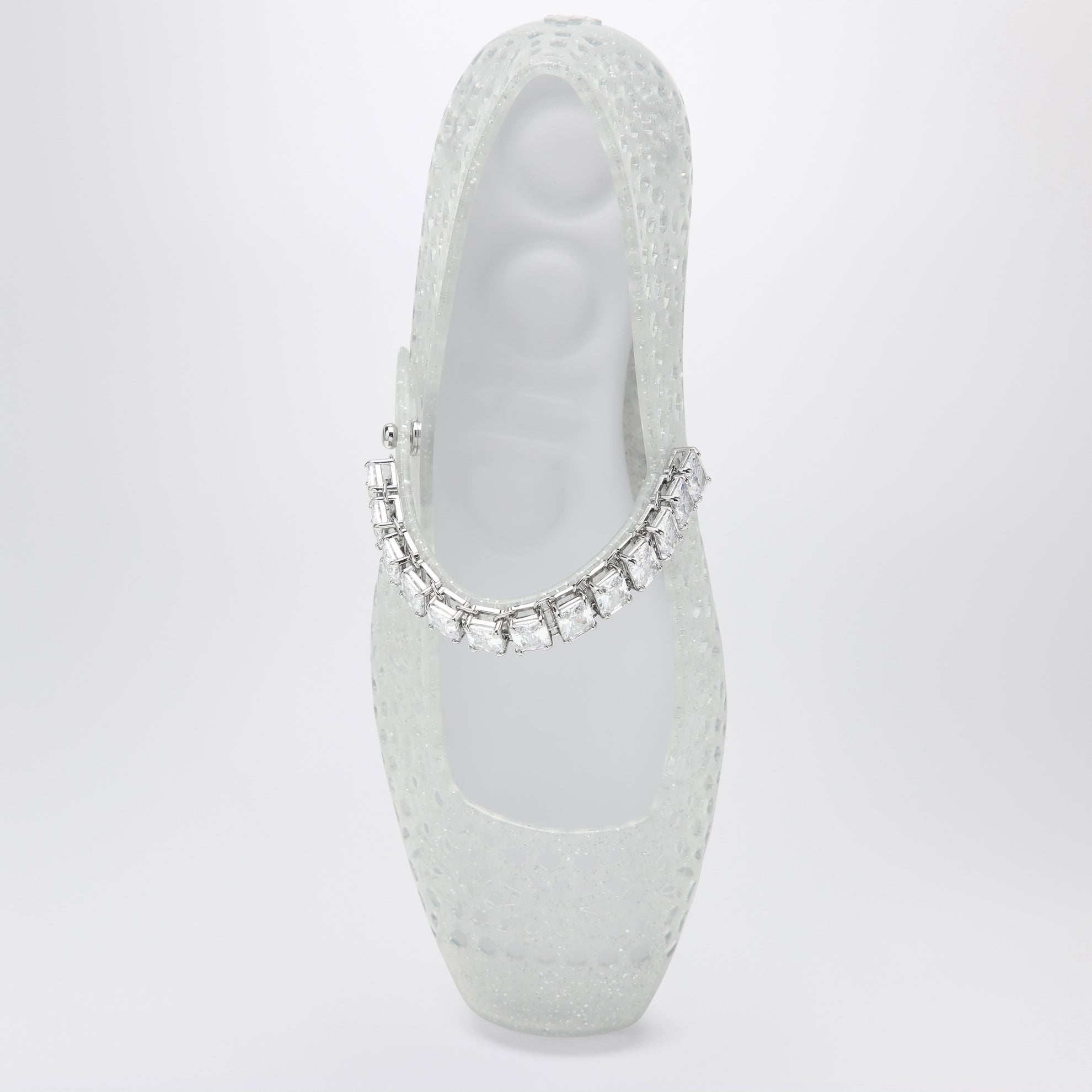 The Jelly transparent ballet flats with crystals