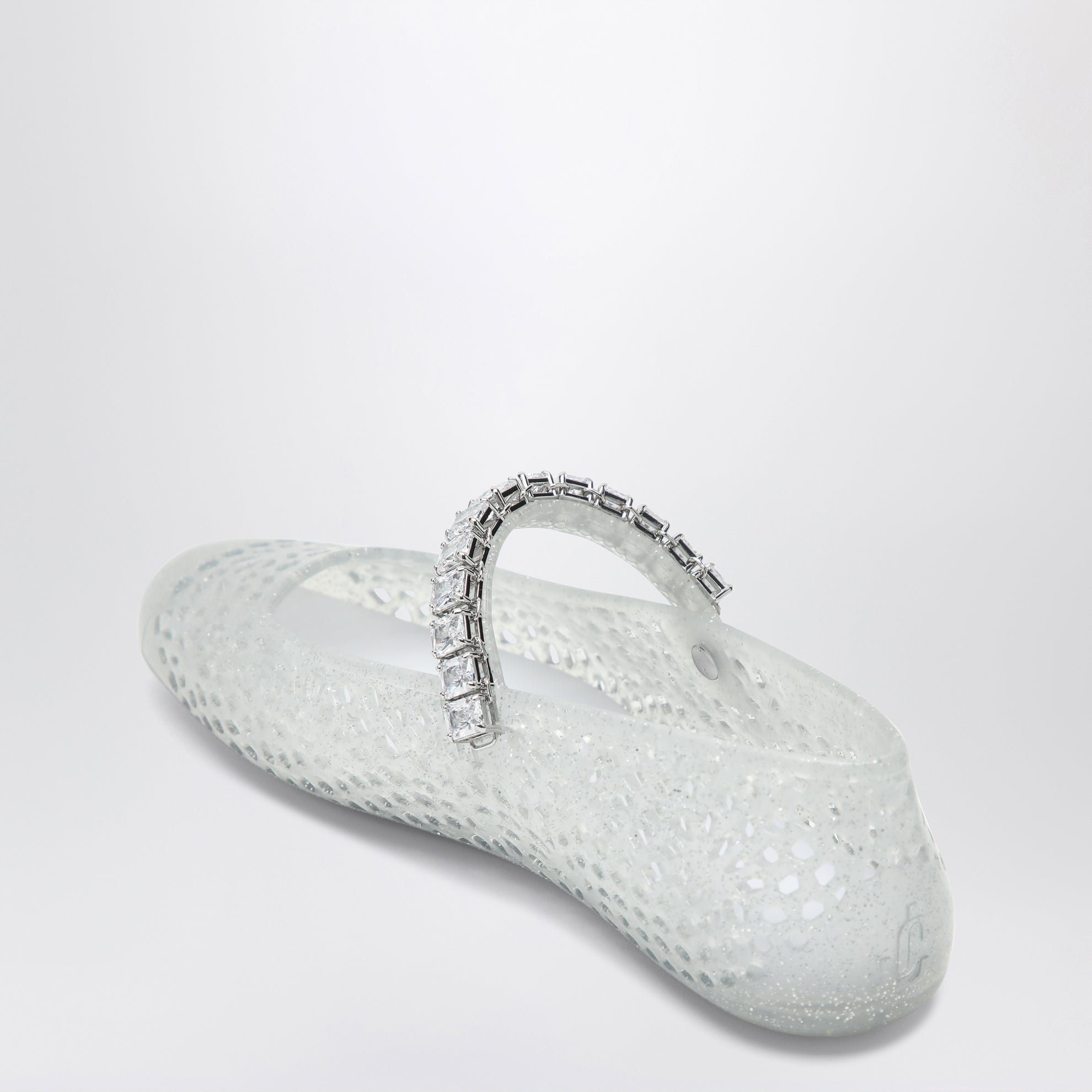 The Jelly transparent ballet flats with crystals