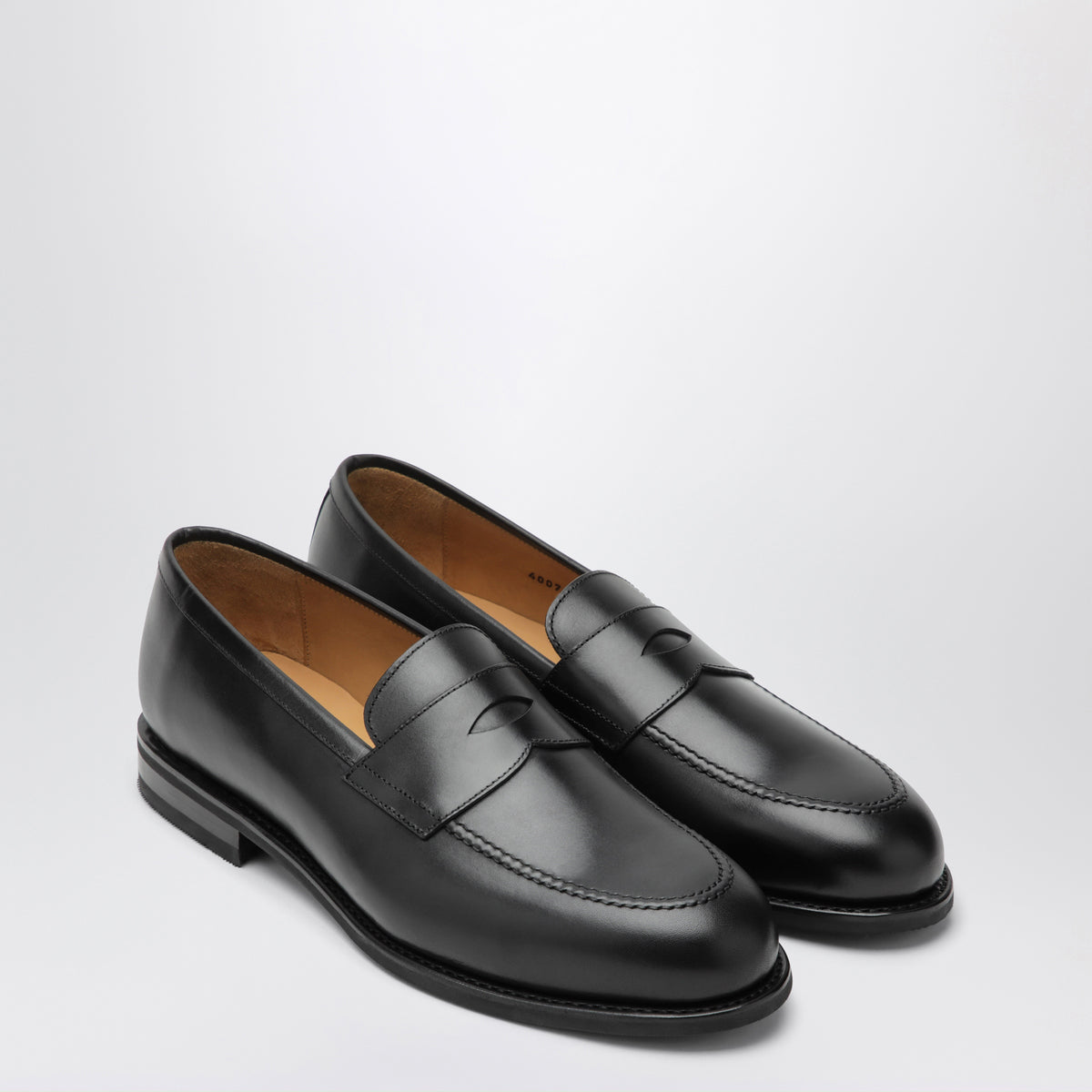 Mocassins The Penny noirs en cuir lisse