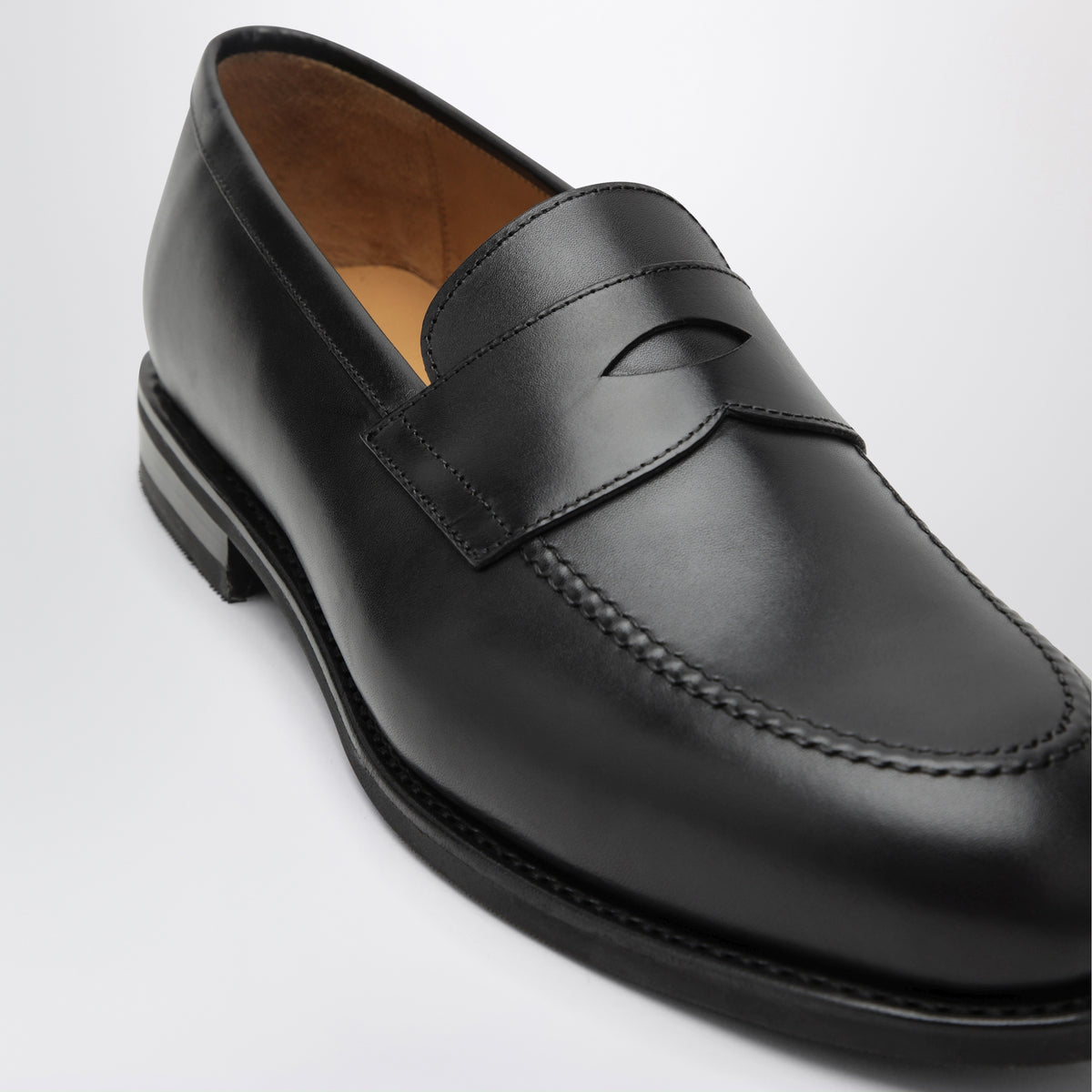 Mocassins The Penny noirs en cuir lisse