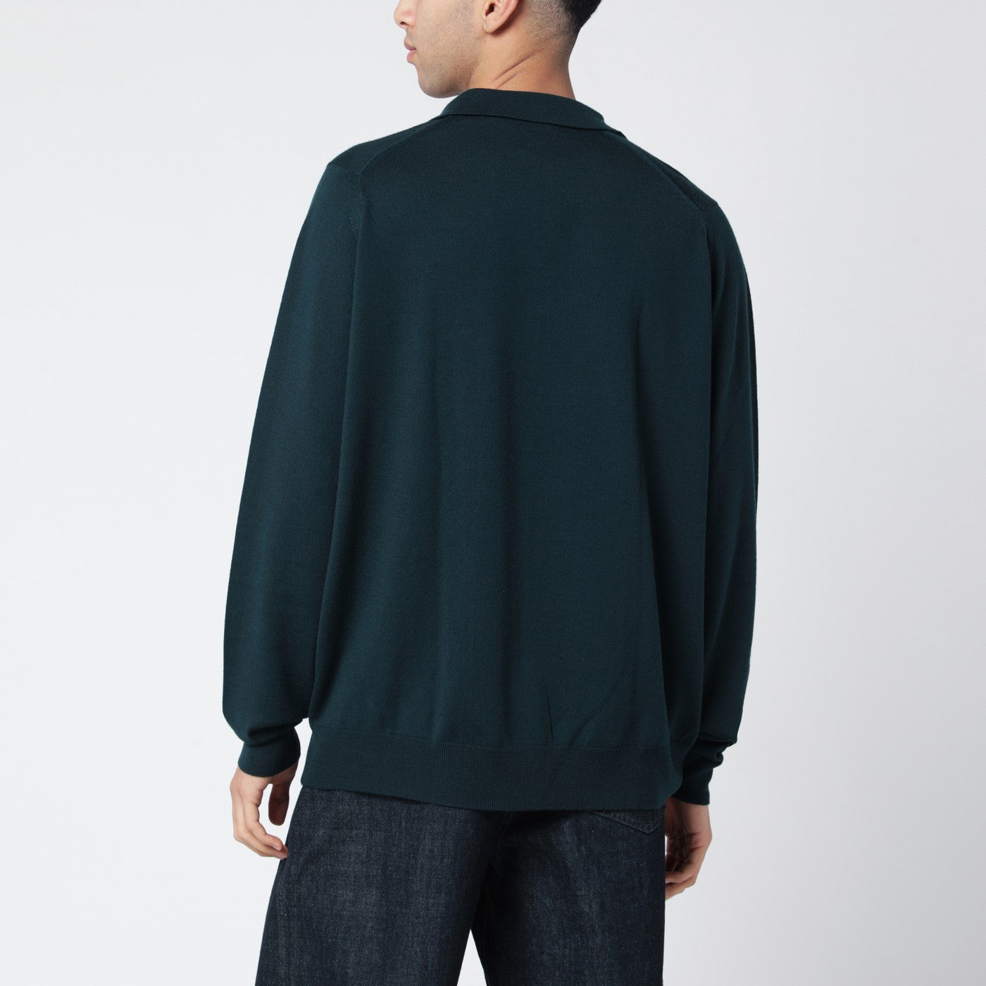 Dark green wool cardigan