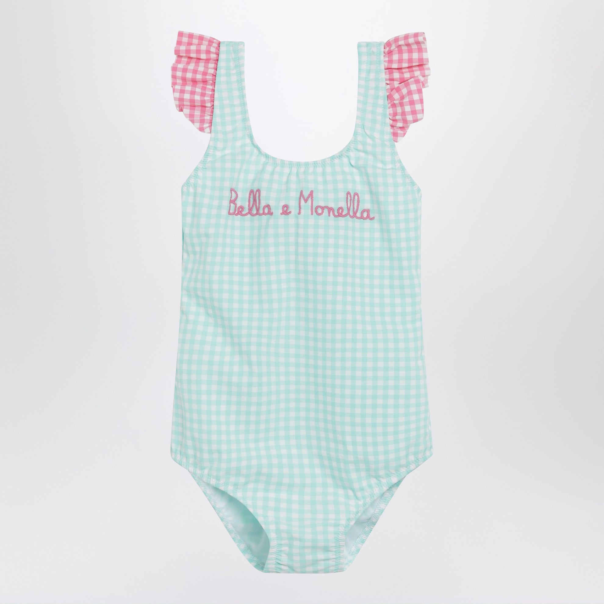 Bella e Monella swimsuit with Vichy pattern