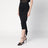 Black cotton midi skirt