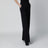 Black cotton palazzo trousers