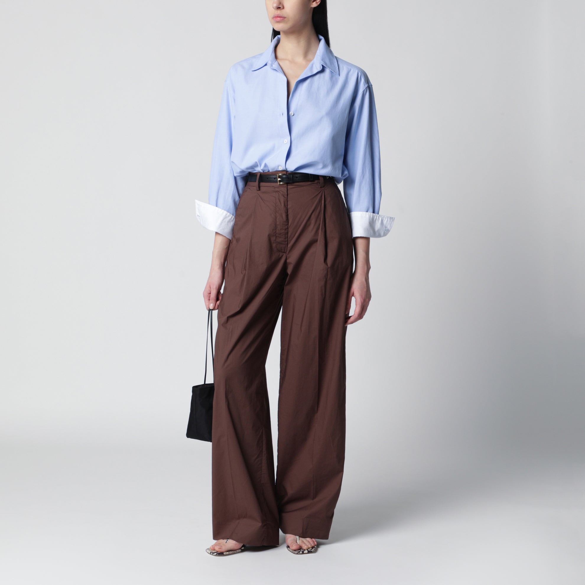 Pantalon marron en coton