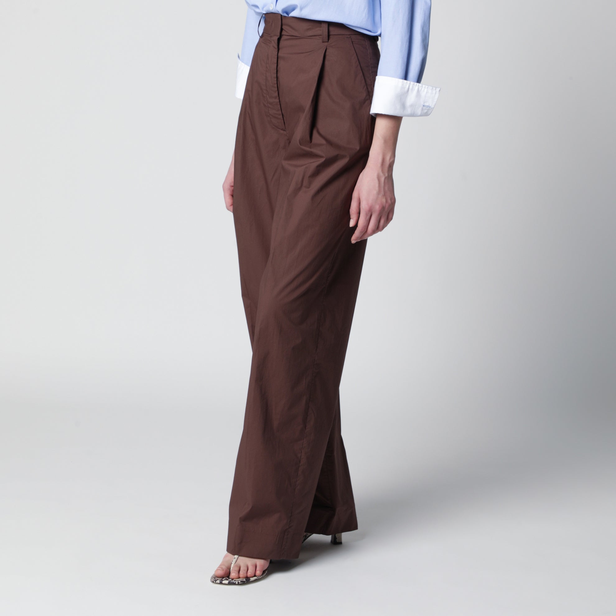 Pantalon marron en coton