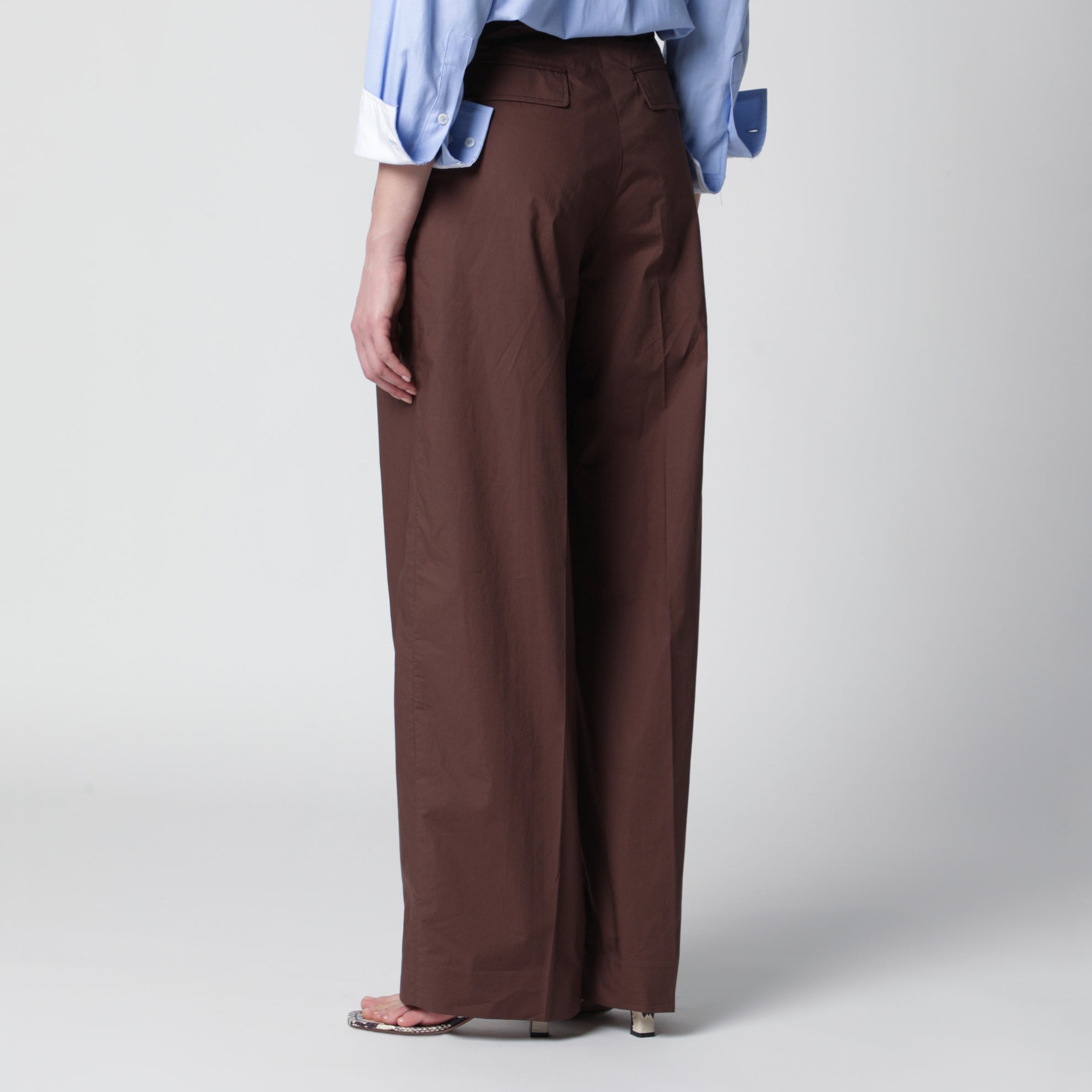 Pantalon marron en coton