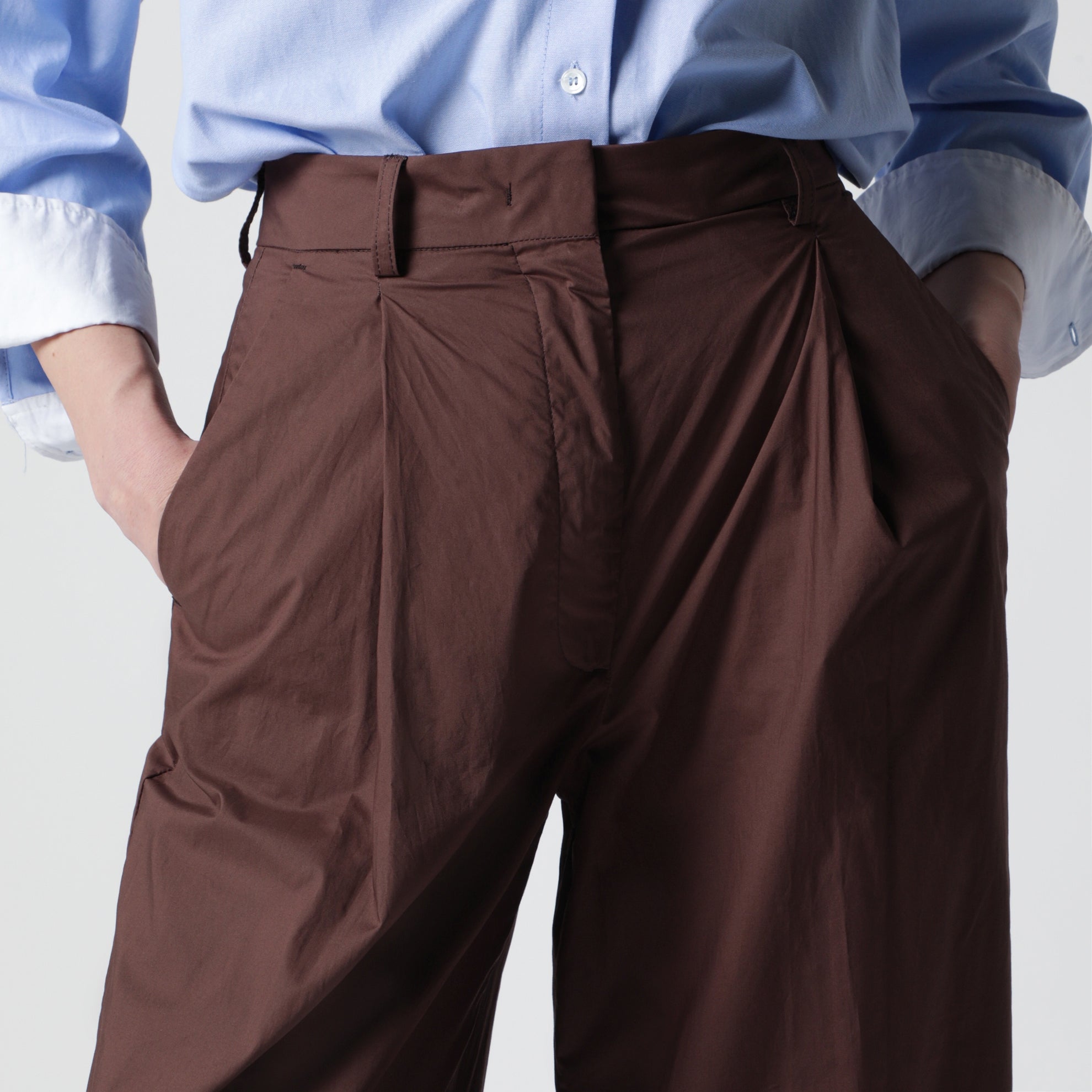 Pantalon marron en coton
