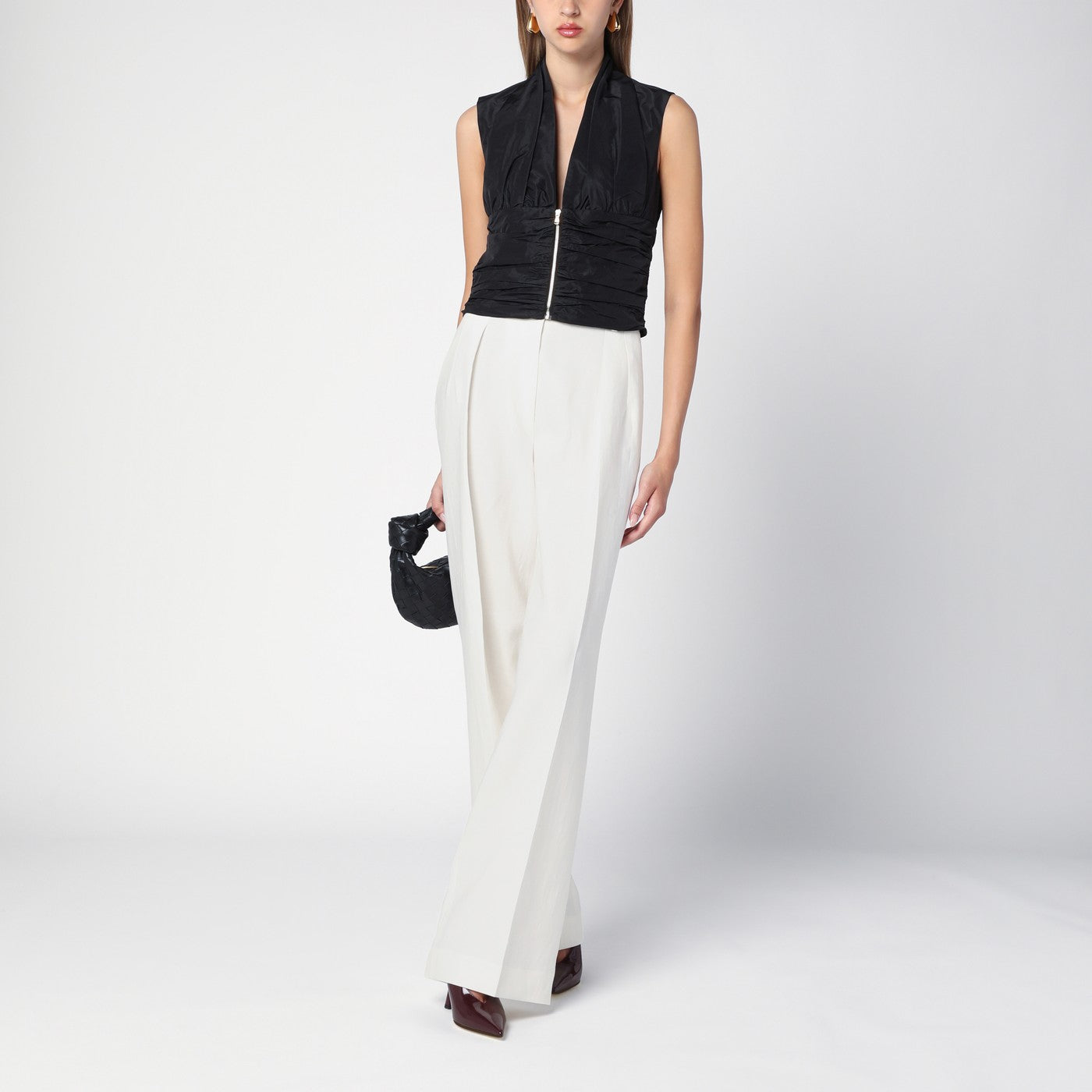 Black zipped waistcoat