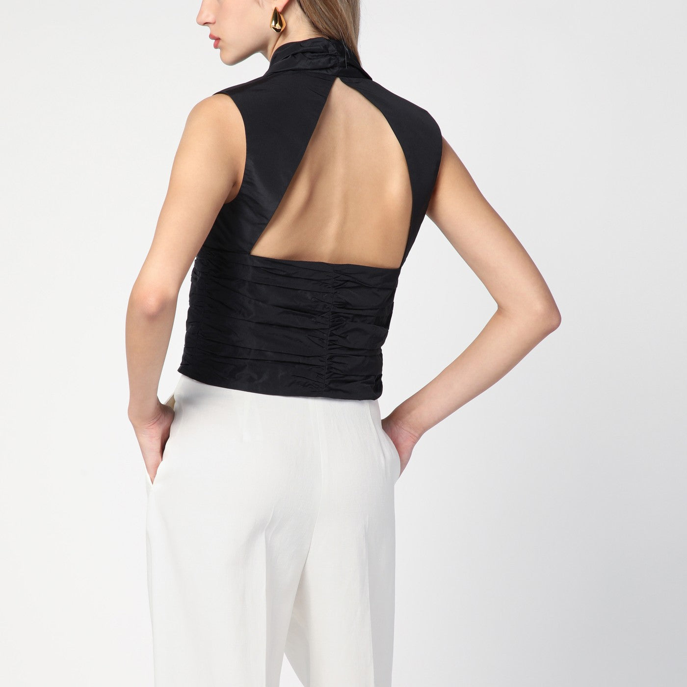 Black zipped waistcoat