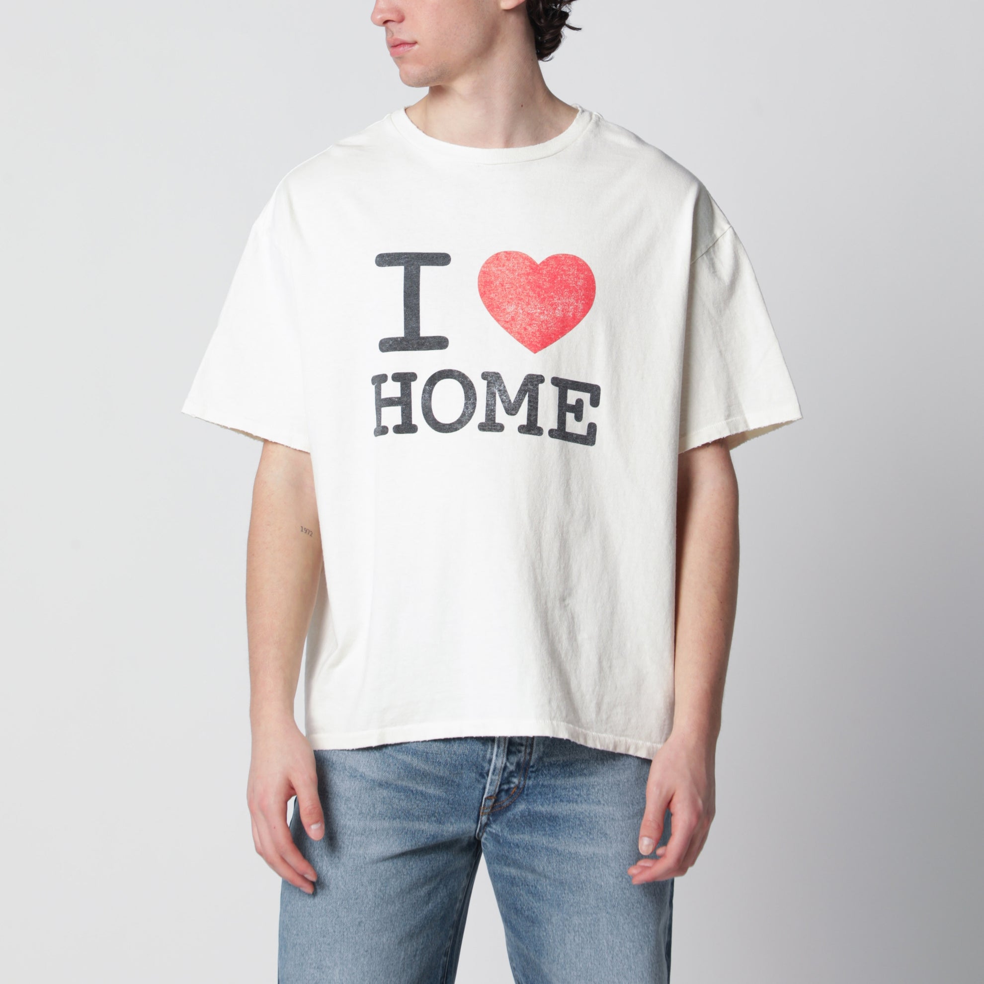 T-shirt I Love Home avorio