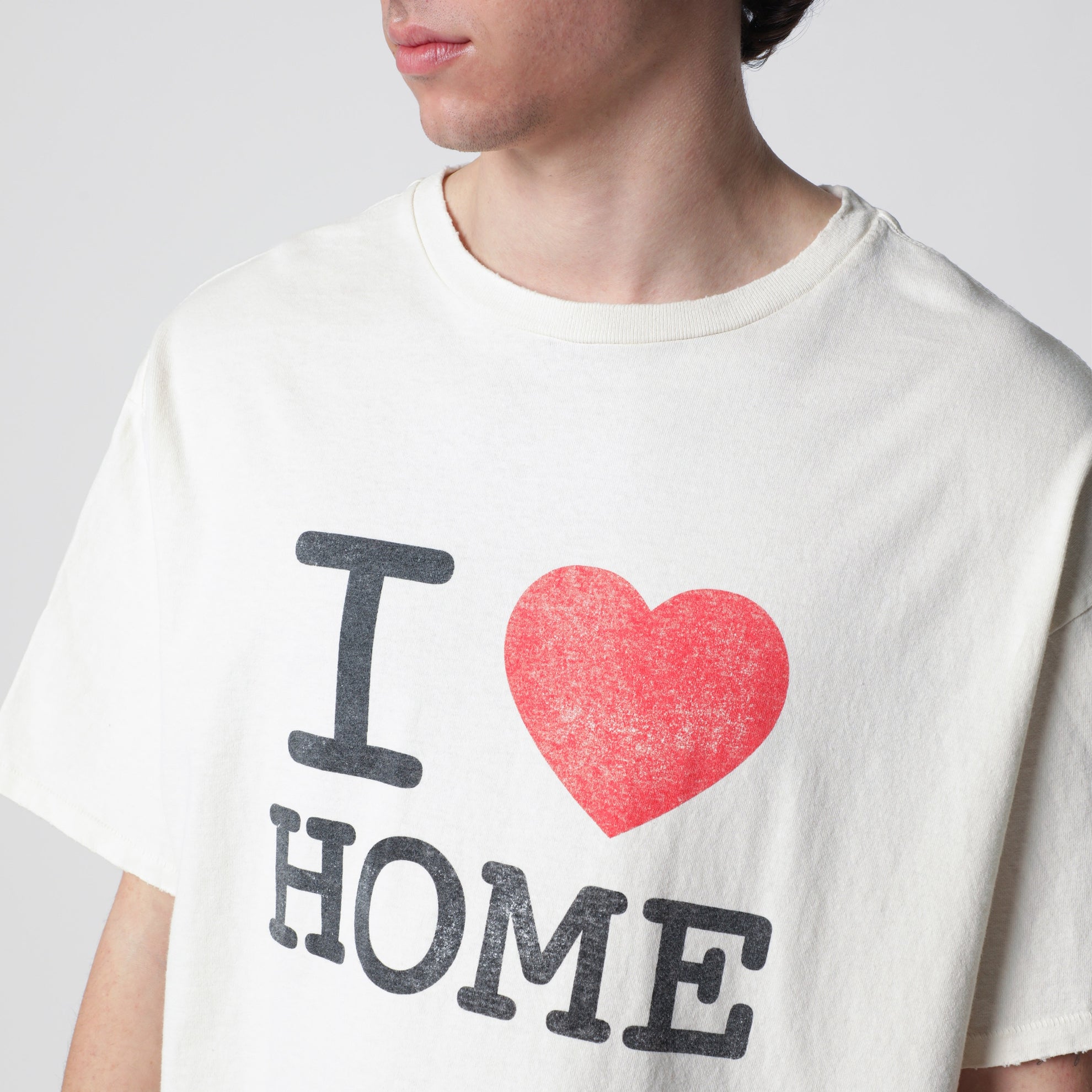 T-shirt I Love Home avorio