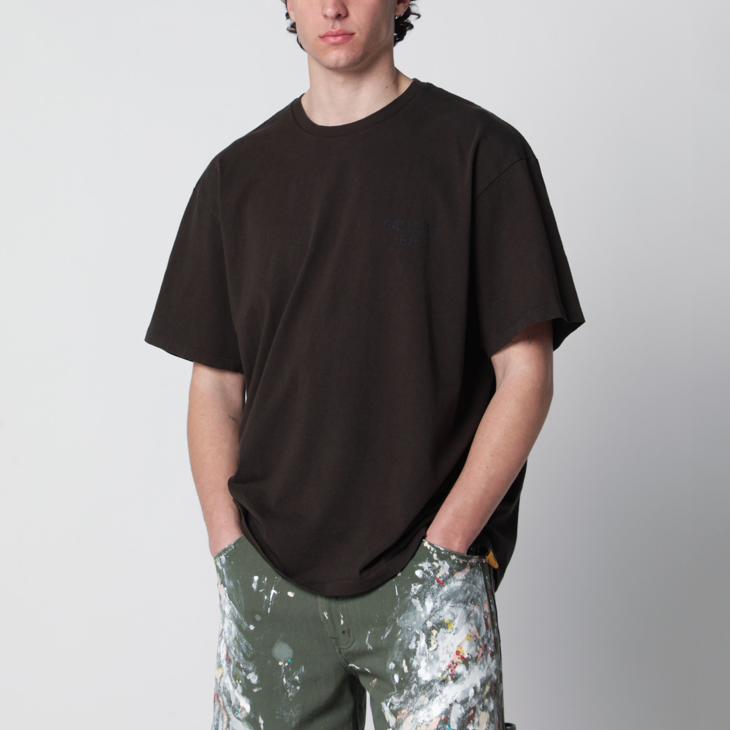 Gallery Dept. Graphite T-shirt with logo print | TheDoubleF