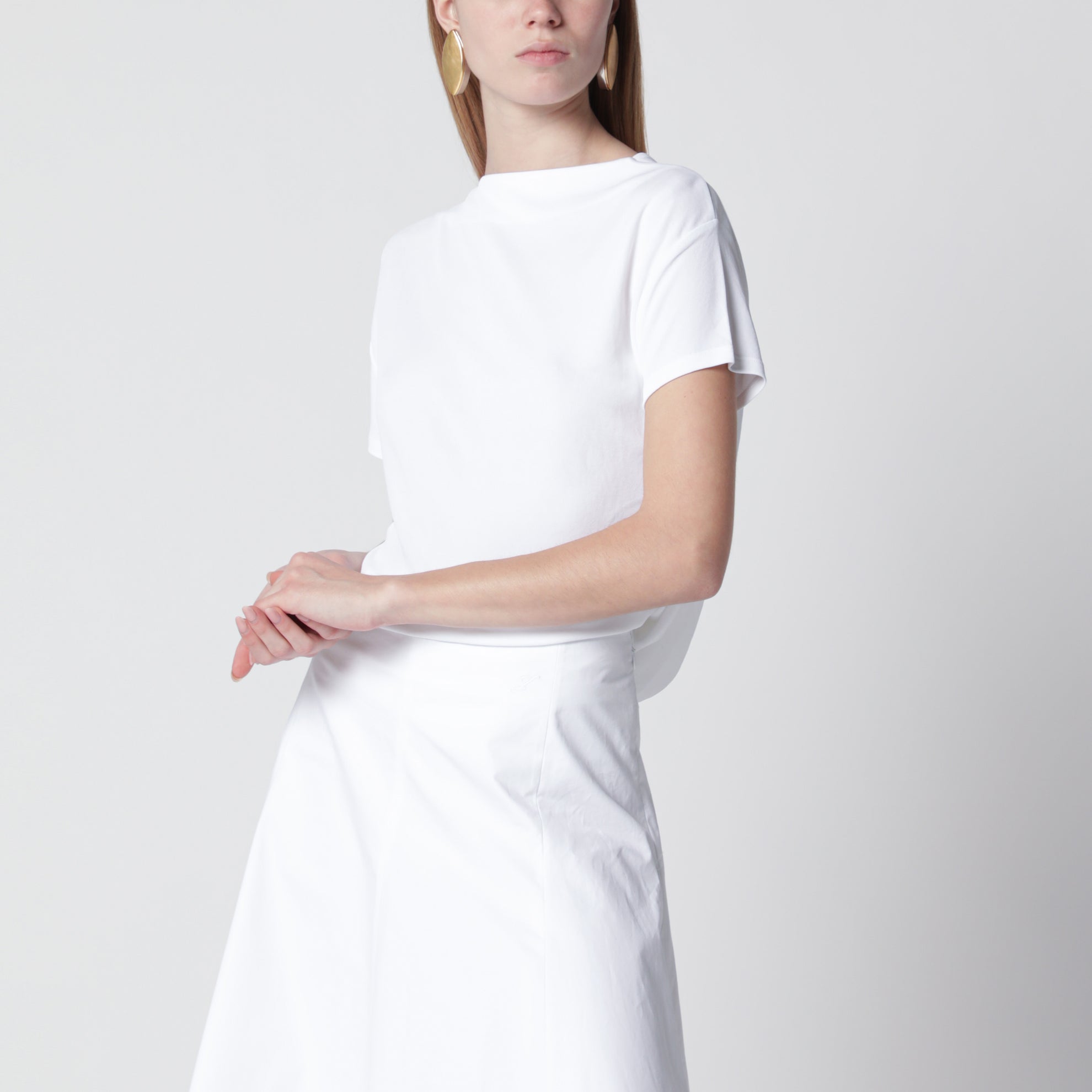 Mistral top in white viscose blend
