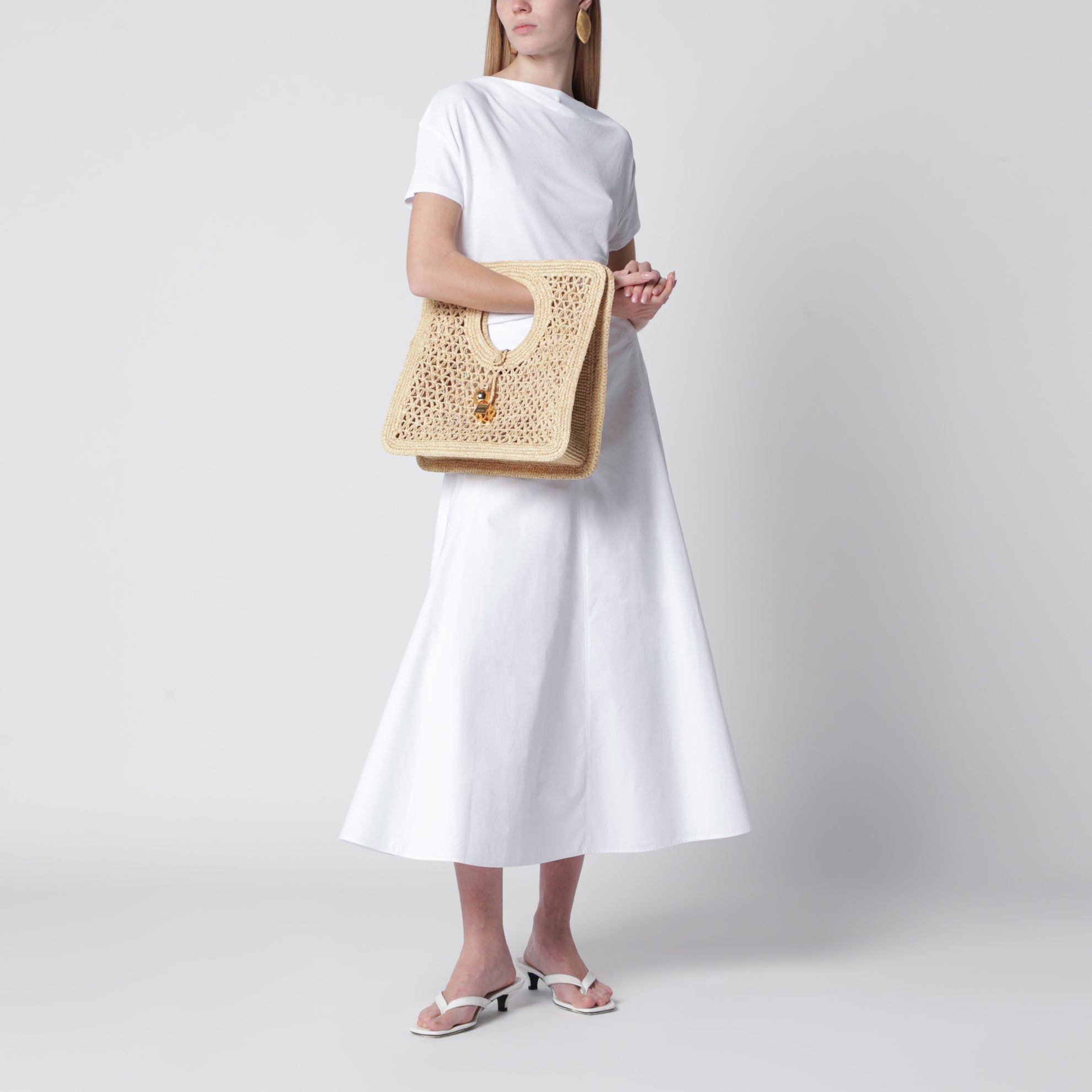 Mistral top in white viscose blend