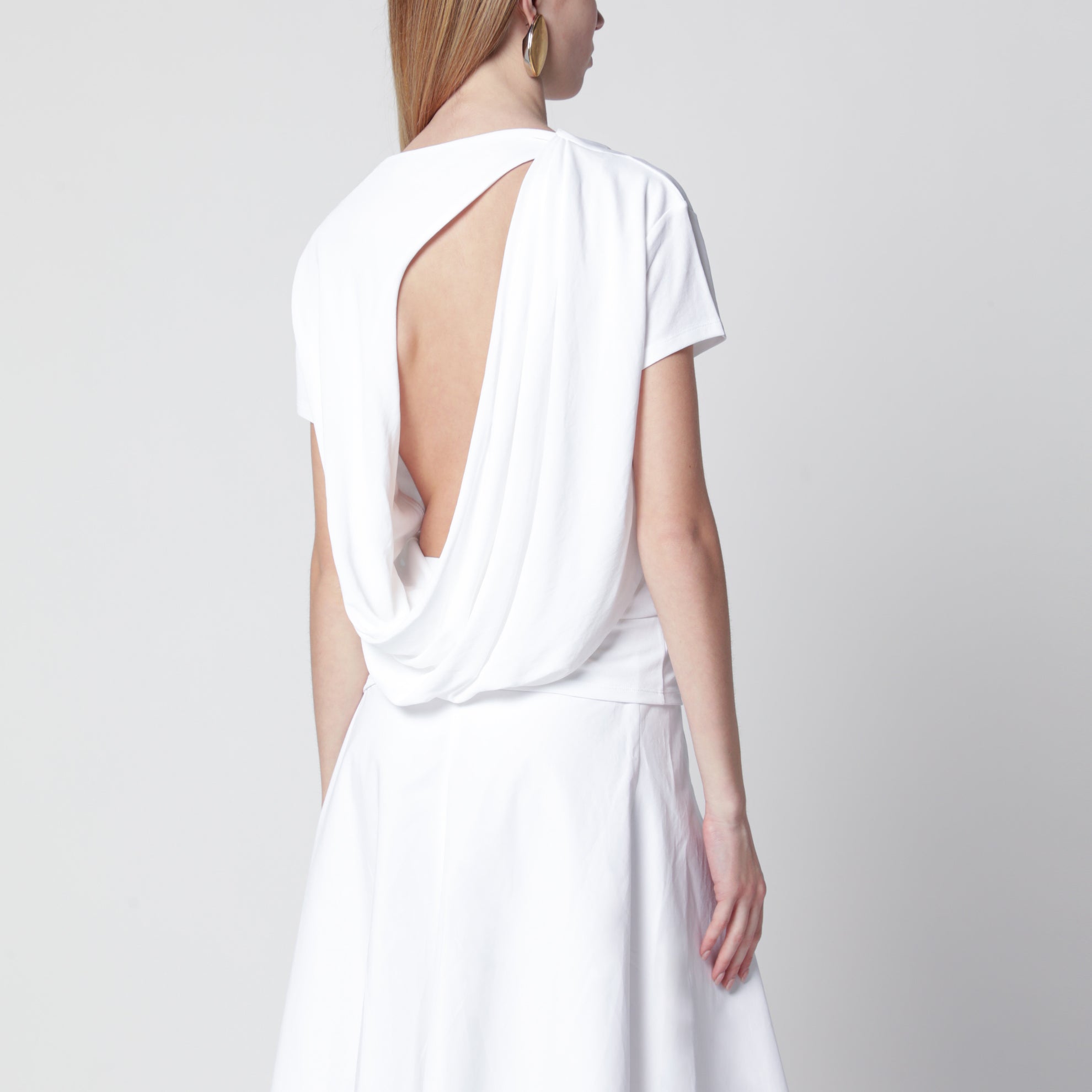 Mistral top in white viscose blend