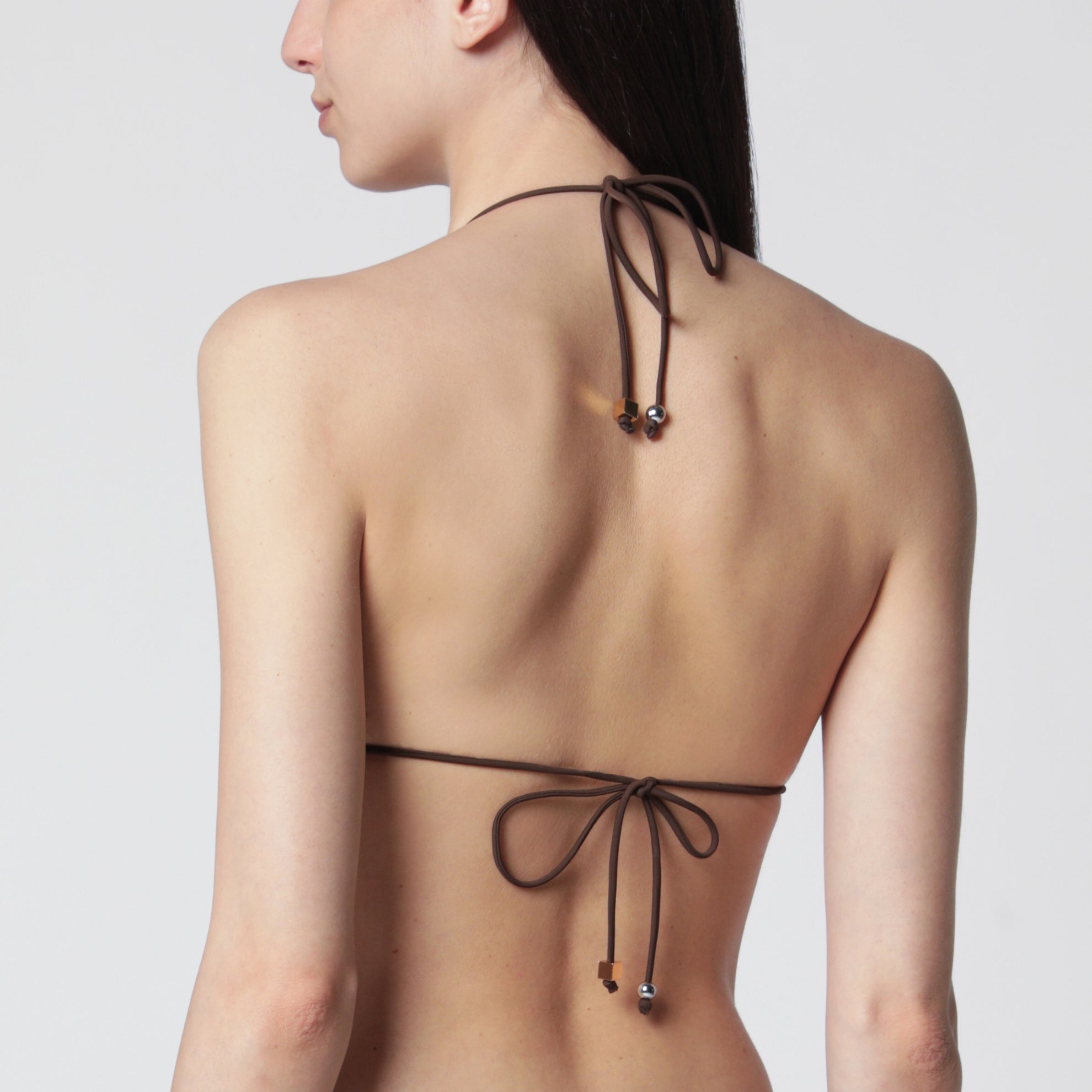 Top bikini Triangle marrone