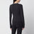 Black long-sleeved T-shirt in stretch fabric