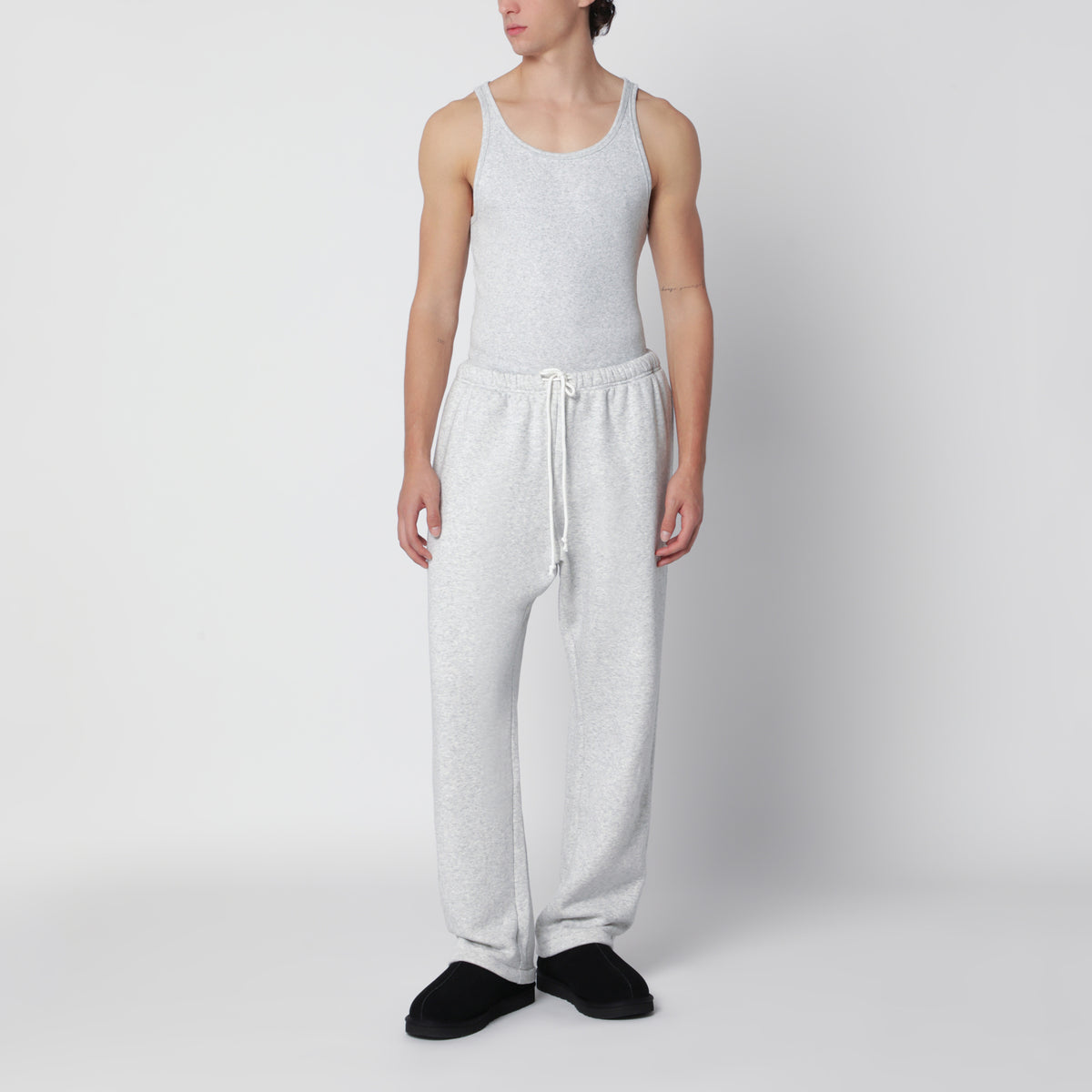 Lot de 3 débardeurs gris en coton côtelé stretch