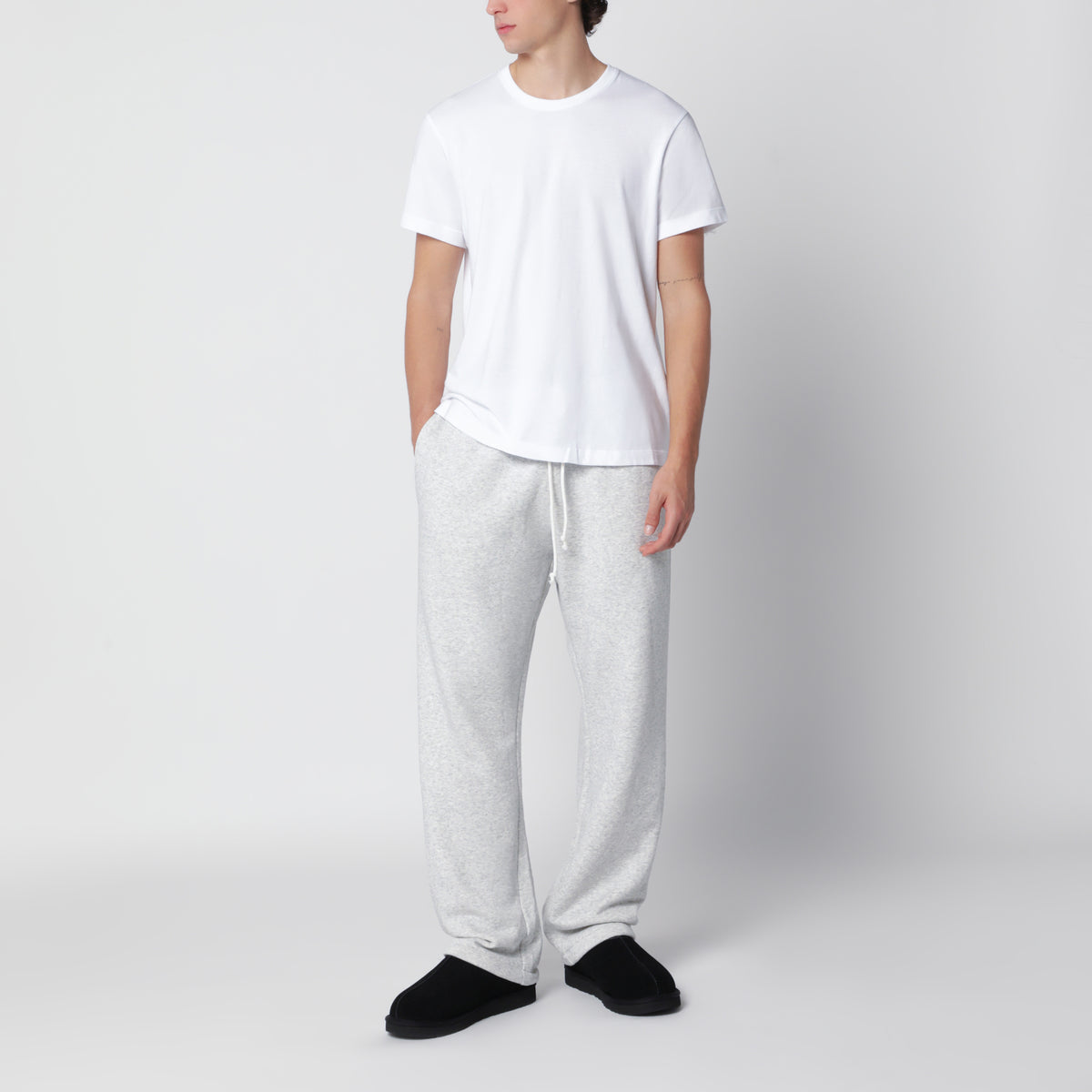 T-shirt a maniche corte bianca in cotone