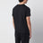 Black short-sleeved T-shirt in cotton